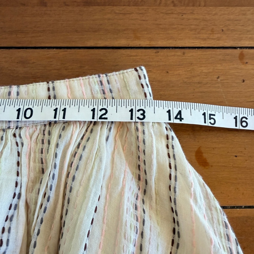 Kimchi Blue Urban Outfitters Striped Button Front Mini‎ Skirt Neutral Small NEW - Picture 10 of 12